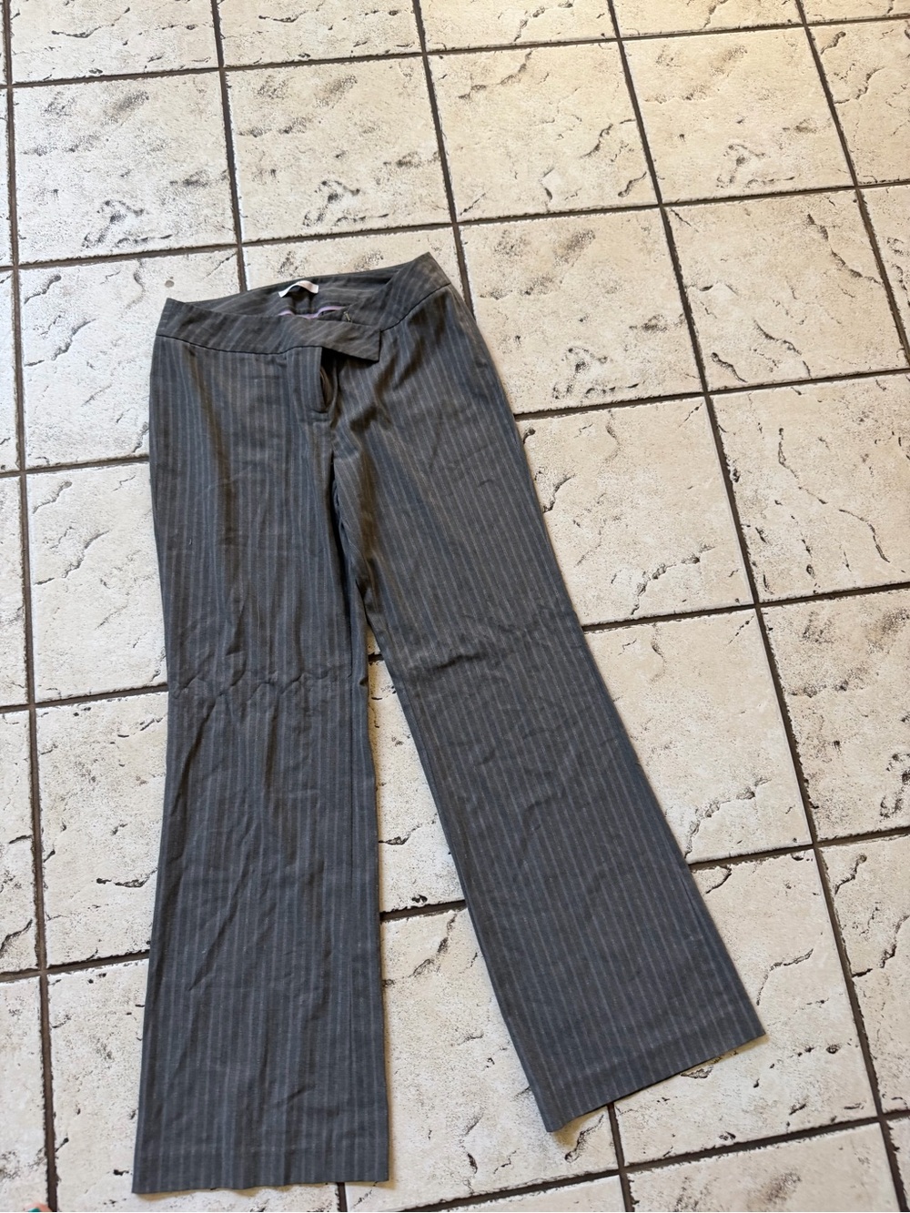 Caslon Gray Pinstripe Wide-Leg Trousers